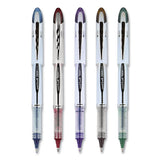 Vision Elite Stick Roller Ball Pen, 0.8 Mm, Blue-black Ink, White-blue Black Barrel