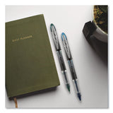 Vision Elite Stick Roller Ball Pen, 0.8 Mm, Blue-black Ink, White-blue Black Barrel