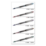 Vision Elite Stick Roller Ball Pen, 0.8 Mm, Blue-black Ink, White-blue Black Barrel