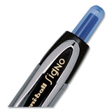 Signo 207 Retractable Gel Pen, Micro 0.5 Mm, Black Ink, Smoke-black Barrel, Dozen