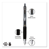 Signo 207 Retractable Gel Pen, Micro 0.5 Mm, Black Ink, Smoke-black Barrel, Dozen