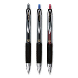 Signo 207 Retractable Gel Pen, Micro 0.5 Mm, Black Ink, Smoke-black Barrel, Dozen