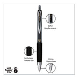 Signo 207 Retractable Gel Pen, Micro 0.5 Mm, Blue Ink, Smoke-black-blue Barrel, Dozen