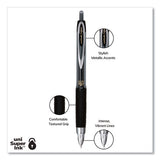 Signo 207 Retractable Gel Pen, Micro 0.5 Mm, Red Ink, Smoke-black-red Barrel, Dozen