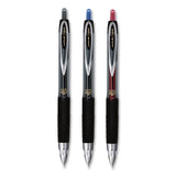 Signo 207 Retractable Gel Pen, Micro 0.5 Mm, Red Ink, Smoke-black-red Barrel, Dozen