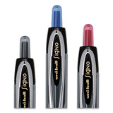 Signo 207 Retractable Gel Pen, Micro 0.5 Mm, Red Ink, Smoke-black-red Barrel, Dozen