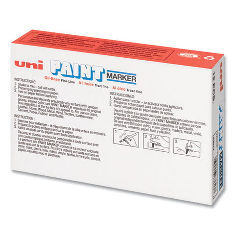 Permanent Marker, Medium Bullet Tip, White