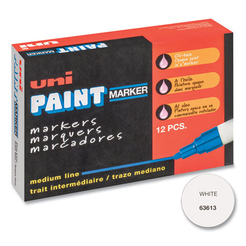 Permanent Marker, Medium Bullet Tip, White