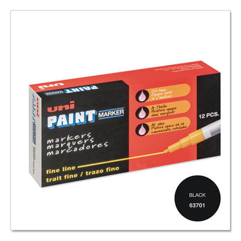 Permanent Marker, Fine Bullet Tip, Black