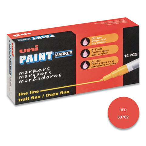 Permanent Marker, Fine Bullet Tip, Red