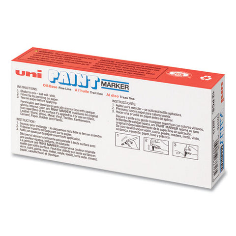 Permanent Marker, Fine Bullet Tip, White