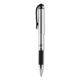 207 Impact Stick Gel Pen, Bold 1mm, Black Ink, Silver-black Barrel