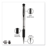 207 Impact Stick Gel Pen, Bold 1mm, Black Ink, Silver-black Barrel