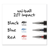 207 Impact Stick Gel Pen, Bold 1mm, Red Ink, Black Barrel