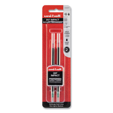 Refill For Gel Impact Gel Pens, Bold Point, Black Ink, 2-pack