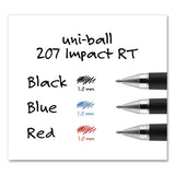207 Impact Retractable Gel Pen, Bold 1mm, Blue Ink, Black-blue Barrel