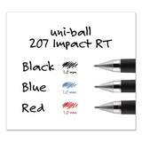 207 Impact Retractable Gel Pen, Bold 1mm, Red Ink, Black-red Barrel