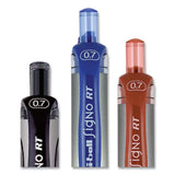 Signo Retractable Gel Pen, 0.7mm, Black Ink, Black-metallic Barrel, Dozen