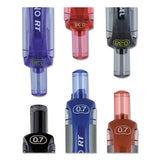 Signo Retractable Gel Pen, 0.7mm, Black Ink, Black-metallic Barrel, Dozen