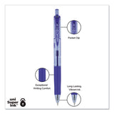 Signo Retractable Gel Pen, 0.7mm, Black Ink, Black-metallic Barrel, Dozen