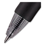 Signo Retractable Gel Pen, 0.7mm, Black Ink, Black-metallic Barrel, Dozen