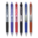 Signo Retractable Gel Pen, 0.7mm, Black Ink, Black-metallic Barrel, Dozen
