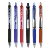 Signo Retractable Gel Pen, 0.7mm, Blue Ink, Blue-metallic Barrel, Dozen