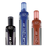 Signo Retractable Gel Pen, 0.7mm, Blue Ink, Blue-metallic Barrel, Dozen