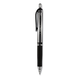 Signo Retractable Gel Pen, 0.7mm, Blue Ink, Blue-metallic Barrel, Dozen