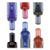 Signo Retractable Gel Pen, 0.7mm, Red Ink, Red-metallic Barrel, Dozen