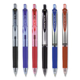 Signo Retractable Gel Pen, 0.7mm, Red Ink, Red-metallic Barrel, Dozen