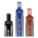 Signo Retractable Gel Pen, 0.7mm, Red Ink, Red-metallic Barrel, Dozen