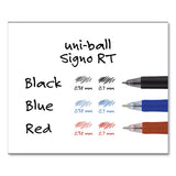 Signo Retractable Gel Pen, 0.7mm, Red Ink, Red-metallic Barrel, Dozen