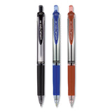 Signo Retractable Gel Pen, 0.7mm, Red Ink, Red-metallic Barrel, Dozen