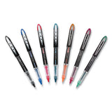 Vision Elite Stick Roller Ball Pen, Super-fine 0.5 Mm, Black Ink, Black Barrel