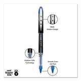 Vision Elite Stick Roller Ball Pen, Super-fine 0.5 Mm, Black Ink, Black Barrel