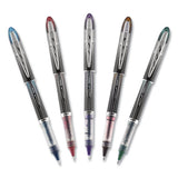 Vision Elite Stick Roller Ball Pen, 0.5 Mm, Blue-black Ink, Black-blue Barrel