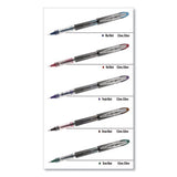 Vision Elite Stick Roller Ball Pen, 0.5 Mm, Blue-black Ink, Black-blue Barrel