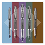 Vision Elite Stick Roller Ball Pen, 0.5 Mm, Blue-black Ink, Black-blue Barrel