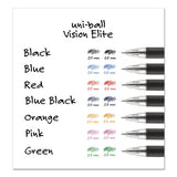 Vision Elite Stick Roller Ball Pen, Super-fine 0.5 Mm, Blue Ink, Blue Barrel