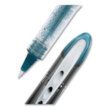Vision Elite Stick Roller Ball Pen, Super-fine 0.5 Mm, Blue Ink, Blue Barrel