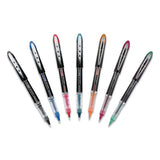 Vision Elite Stick Roller Ball Pen, Super-fine 0.5 Mm, Red Ink, Black-red Barrel