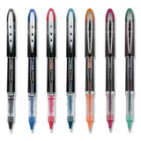 Vision Elite Stick Roller Ball Pen, Super-fine 0.5 Mm, Red Ink, Black-red Barrel