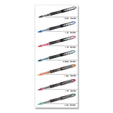 Vision Elite Stick Roller Ball Pen, Super-fine 0.5 Mm, Red Ink, Black-red Barrel