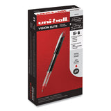 Vision Elite Stick Roller Ball Pen, Super-fine 0.5 Mm, Red Ink, Black-red Barrel