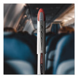 Vision Elite Stick Roller Ball Pen, Bold 0.8 Mm, Red Ink, White-red Barrel