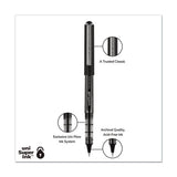Vision Roller Ball Pen, Bold 1 Mm, Black Ink, Black Barrel, Dozen