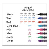 Vision Roller Ball Pen, Bold 1 Mm, Black Ink, Black Barrel, Dozen