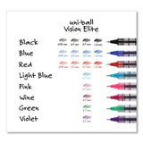 Vision Roller Ball Pen, Bold 1 Mm, Blue Ink, Black-blue Barrel, Dozen