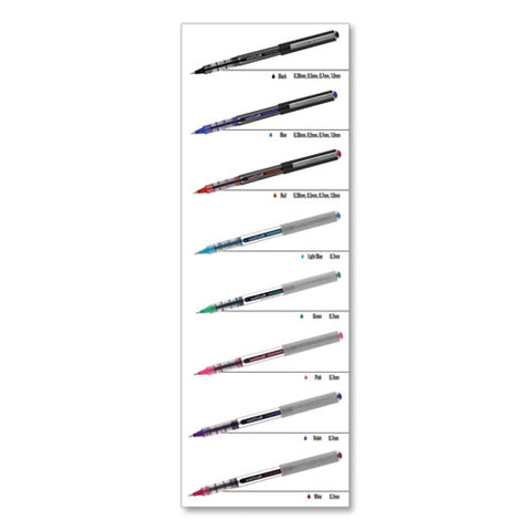 Vision Roller Ball Pen, Bold 1 Mm, Blue Ink, Black-blue Barrel, Dozen